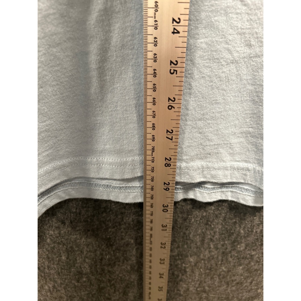 Lee Jeans 1889 Graphic T-Shirt Light Blue Cotton Crewneck Womens 4X New - Picture 7 of 8